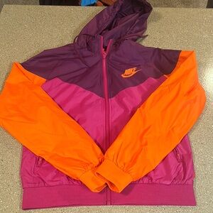 Nike Purple and Orange Windbreaker Jacket